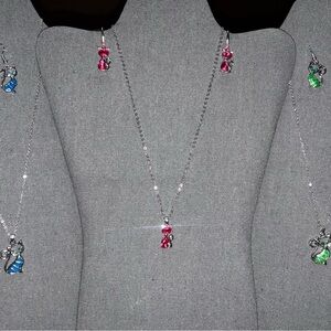 Elegant Set of  all 3 Kitty Necklaces and Earrings to match in this sale